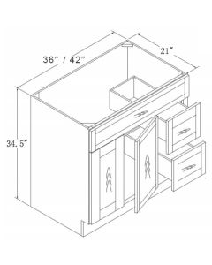 Vanities with Drawers-Light Grey