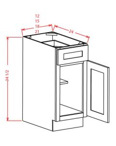 1 Door 1 Drawer Base Cabinet-Shaker Espresso