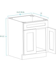 Vanities with No Drawers-Charleston Saddle