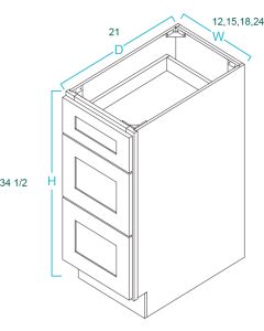 Drawer Base Vanities-Shaker White