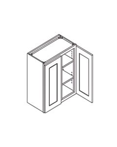 36 inch HEIGHT WALL CABINETS-2 Door-Charleston Saddle